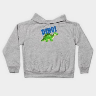 Cute Happy Dinosaur Blue Dino Kids Hoodie